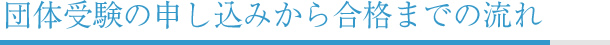  団体受検の申し込みから合格までの流れ